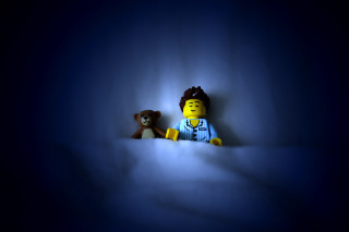 Lego man teddy bear dark - the dark free wallpaper