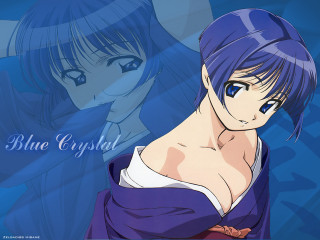 Anime girl blue hair blue 4 - a bow tie free wallpaper