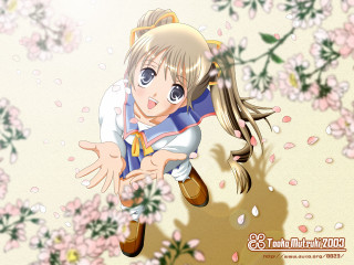 Girl ponytail flying blurry cherry - long hair and a ponytail free wallpaper