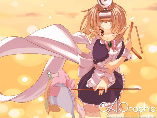 Girl hat wand scarf elf - a stick free wallpaper