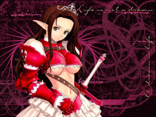Elf sword woman purple fantasy - high fantasy free wallpaper