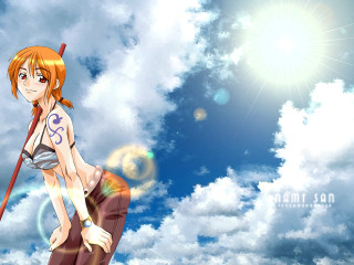 Woman sword clouds sky sun - the cloud free wallpaper