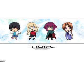 Anime girls group remodernism baiōken - a white border free wallpaper