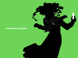 Woman dreadlocks cellphone green background - lineart free wallpaper