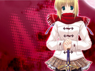 Girl red scarf umbrella moon - a blue umbrella free wallpaper