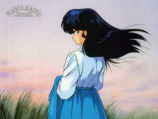 Woman black hair field sky - long black hair free wallpaper for desktop