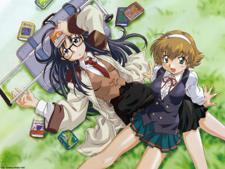 Eizan kikukawa anime girls laying - luggage free wallpaper