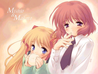 Anime girls blue eyes long 4 - her mouth free wallpaper