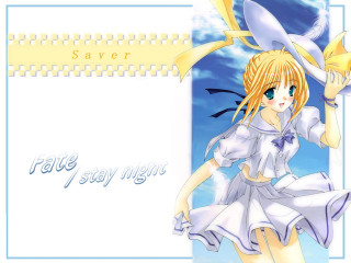 Girl sword dress blue sky - a girl in a dress holding free wallpaper