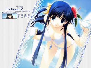 Anime girl long hair flower 2 - long hair and a flower free wallpaper