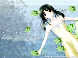 Woman yellow dress green leaves - a yellow dress free wallpaper