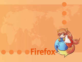 Girl firefox ball worldmap animalears - aguri uchida free wallpaper for desktop
