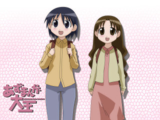 Anime characters pink background rayonism - two anime character free wallpaper