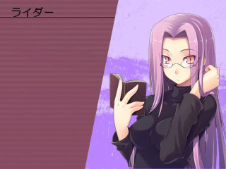 Pink haired glasses woman reading - a book in her hand free wallpaper