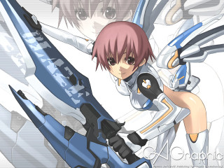 Anime girl giant weapon robot - object free wallpaper