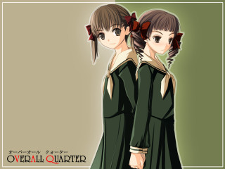 Anime girls green dresses holding - one girl free wallpaper