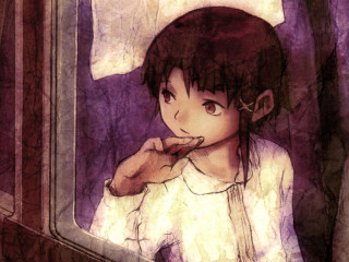 Girl window manga bangs brown - her mouth free wallpaper