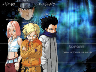Anime group blue sky fireworks - anime style free wallpaper