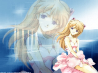 Anime couple hugging blue sky 6 - holography free wallpaper