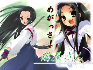 Anime girls sword stick hakama - their hand free wallpaper