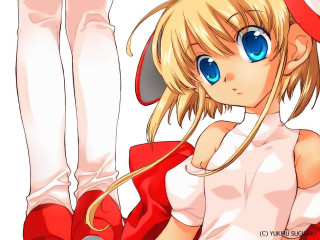 Girl blueeyes redhat redshoes animealice - a red purse free wallpaper