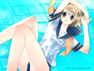 Girl sailorpool anime bubble water - a pool of water free wallpaper