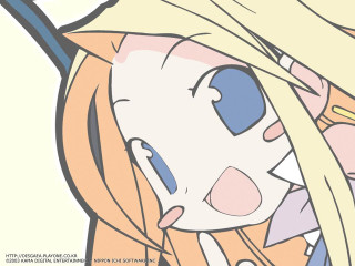 Cartoon girl blonde hair blue 6 - a toothbrush free wallpaper
