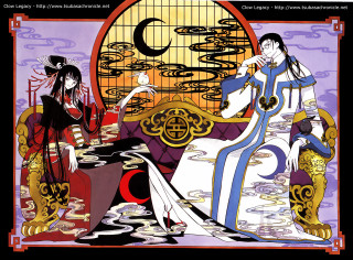 Moon couch women anime fantasy - a moon in the background free wallpaper