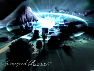 Mandelbrot city glowing mountain storm - digital free wallpaper