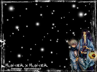 Anime couple snowflakes space art - poster art free wallpaper for desktop