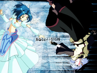 Couple anime blue background hacknslow - a poster free wallpaper for desktop