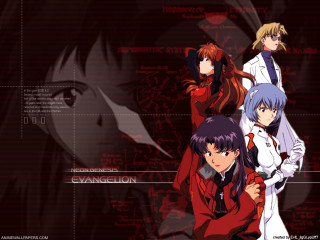 Evangelon anime group poster neo - color free wallpaper