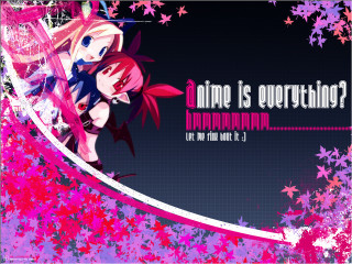 Anime girls demon wings floral - everything free wallpaper