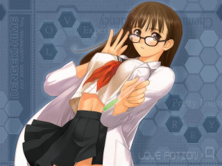 Woman white shirt black skirt - her ear free wallpaper
