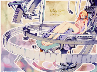 Woman chair room clock machine - the wall free wallpaper