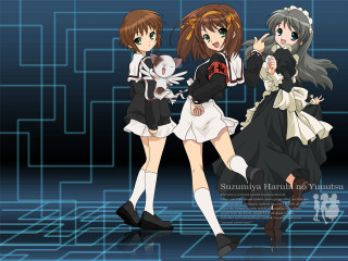 Anime girls cat apron school - square free wallpaper