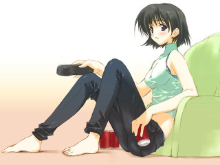 Girl couch redcup anime denim - a couch free wallpaper