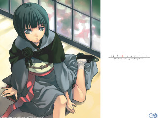 Gothic girl sitting bowtie flower - a woman in a dress free wallpaper