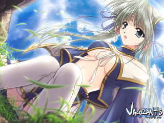 Anime girl grass blowing wind - the wind free wallpaper for desktop