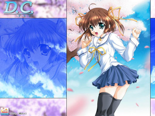 Girl flowers spring school uniform - a girl free wallpaper