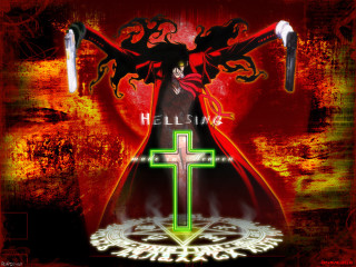Woman cross sword demon red - her hand and a demon free wallpaper