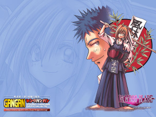Anime sword woman bamboo sign - a anime character free wallpaper