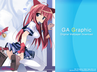 Red haired girl cat ears - aguri uchida free wallpaper