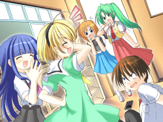 Anime girls room windows door - a group of anime girls free wallpaper