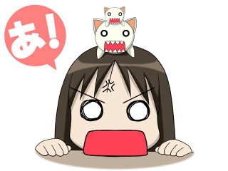 Girl cat angry speech bubble - tachisme free wallpaper