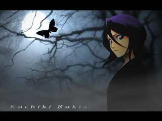 Butterfly girl moon tree gothic - over her free wallpaper