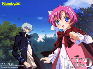 Anime couple forest blue sky - neoromanticism free wallpaper for desktop