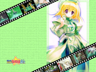 Girl green dress camera star - green free wallpaper