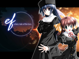 Ef fairy tale sisters demon - two anime character free wallpaper