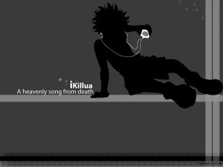 Person headphones sitting black background - death free wallpaper